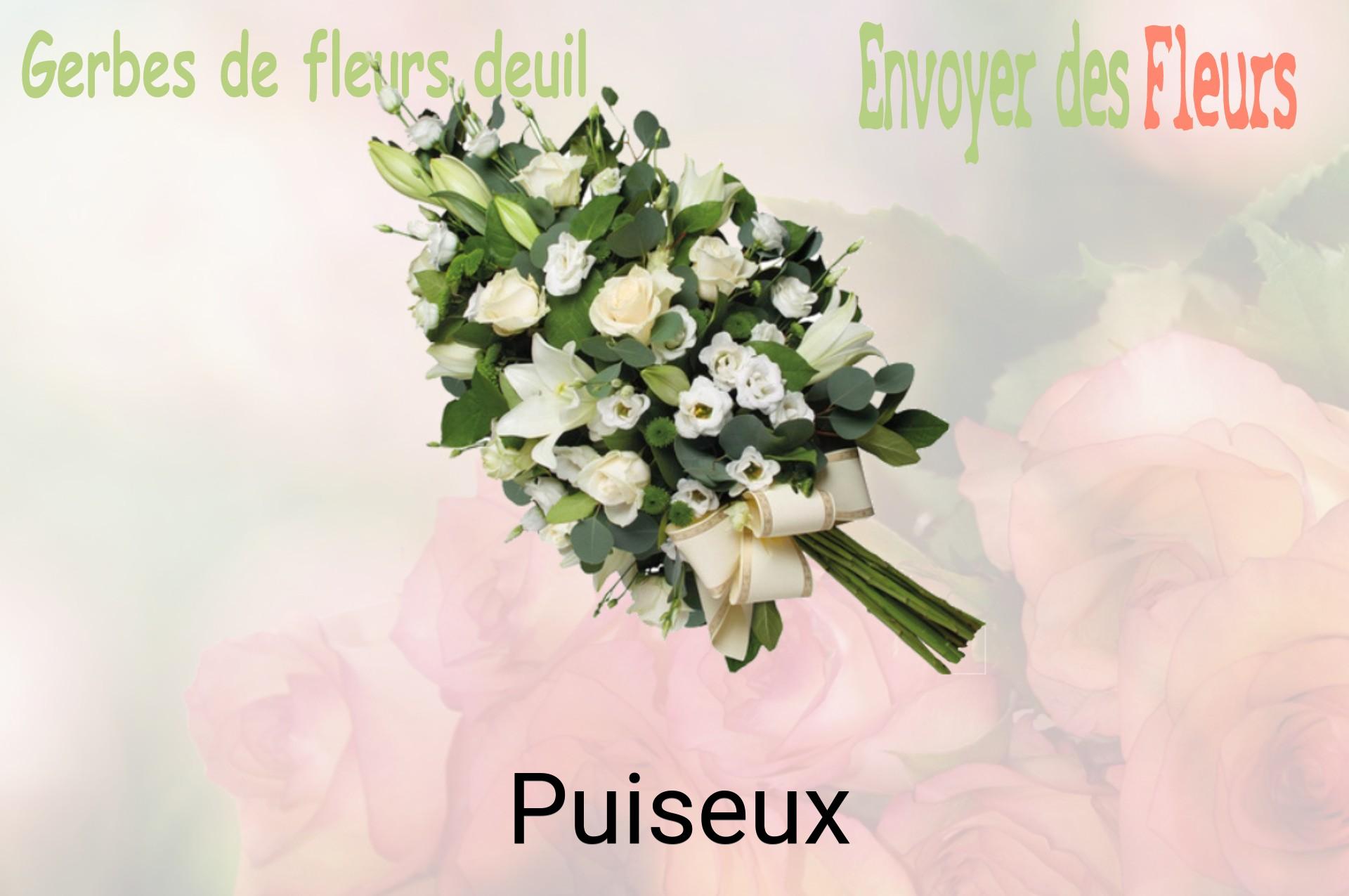 Gerbe de fleurs de deuil livrée à Puiseux